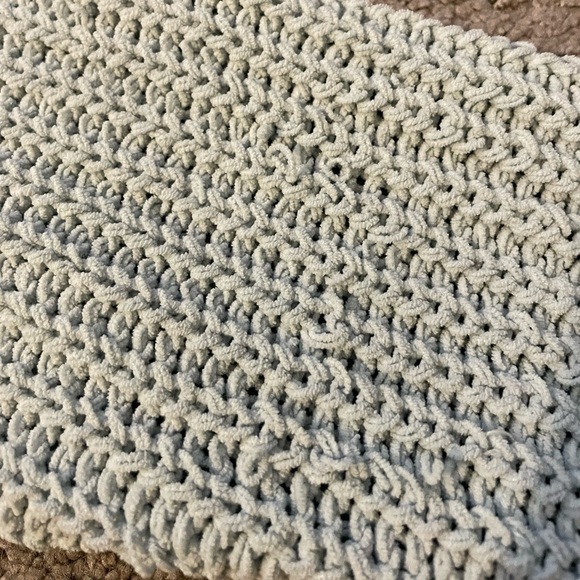 Aerie Light Blue Oversized Cowl Neck Chunky Knit Sweater- Size Small - Picture 5 of 10